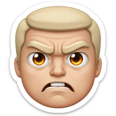 A face that is super mad sticker