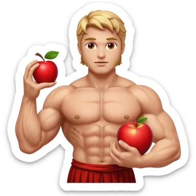 greece god with an apple sticker