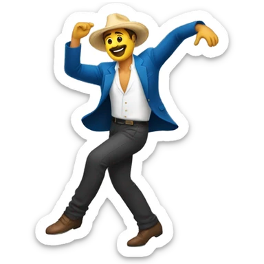 hombre calvo bailando salsa sticker