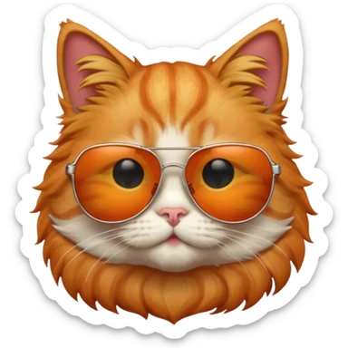 Cat with sunglasses sticker