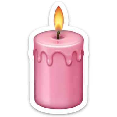 make a candle in girly with light pink tones. sticker