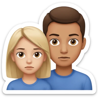 Indifference - lack of interest, concern, or sympathy - teenager rolling eyes with parent behind them sticker