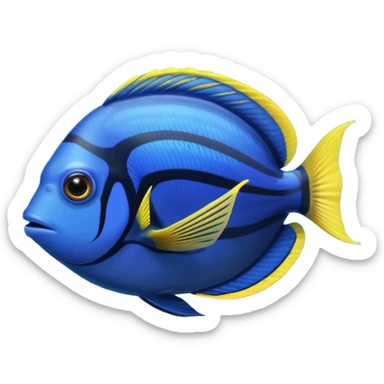 blue tang fish aquarium sticker