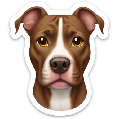 Brown Pitbull  sticker