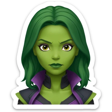 gamora from Guardians of the Galaxy movie sticker