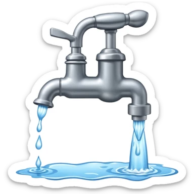 open water faucet sticker