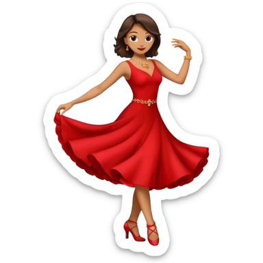 tango dancing woman emoji profile photo sticker