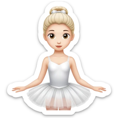 ballerina in tutu sticker