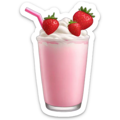 strawberry milkshake sticker