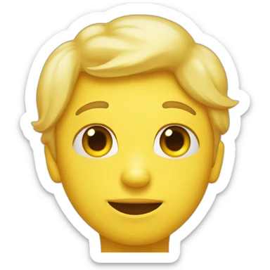 yellow face emoji saying thank you sticker