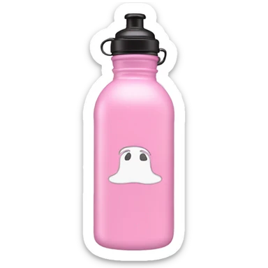 Waterbottle light pink with a bow without face  sticker