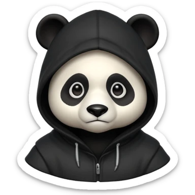 thief panda portrait, head and shoulders only, dark hood, secretive expression, stealthy burglar style, 3D cartoon, mobile game icon style, clean background, no text, no watermark
 sticker