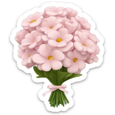 soft pink bouquet sticker