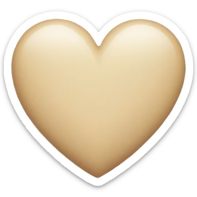 Beige heart sticker
