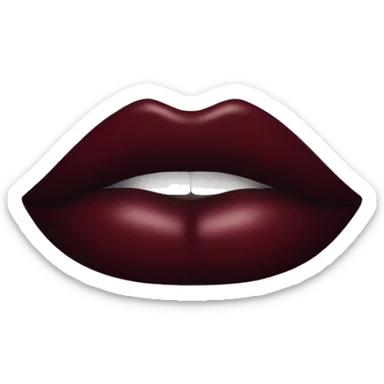 Wine red lips sticker