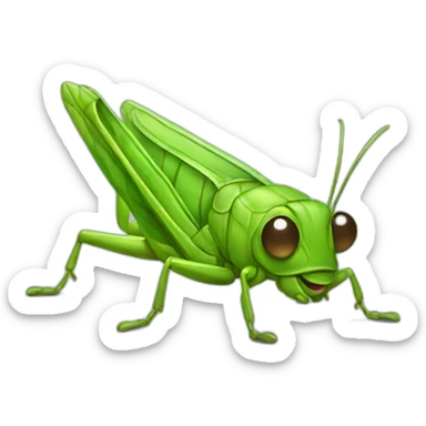 cute grasshopper sticker