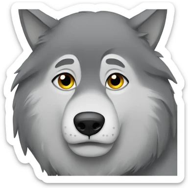 Sad wolf sticker