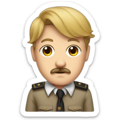 Hitler en avec une chemise sticker