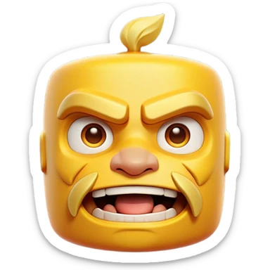 Clash of Clans aesthetic: Cinematic Playful Game Boy Portrait Emoji, rendered in a 3D vector-style similar to standard emojis with minimal shading and bold, simplified shapes. A compact, distinct form with signature details, softly glowing with a nostalgic gaming charm. Simplified yet unmistakably iconic, highly detailed and consistent, glowing with a soft radiance and high shine. Stylized with a touch of retro gaming magic and a soft glowing outline, capturing the essence of a beloved gaming relic with a friendly, playful manner! sticker