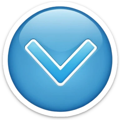 Blue verification checkmark emoji. sticker