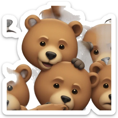 Bears cuddling sticker