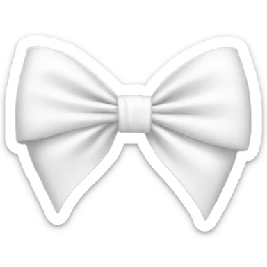 White bow sticker