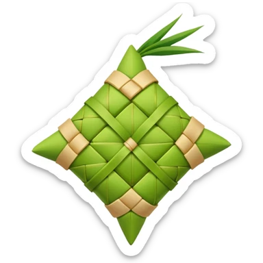 Ketupat rice green sticker