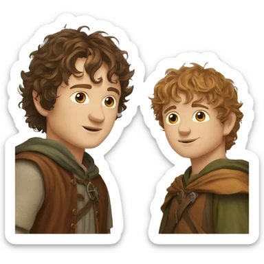 frodo and samwise sticker