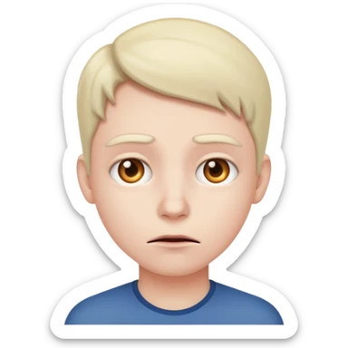 Nervous looking to the side sticker