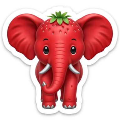 Hazme un elefante con piel de fresa sticker