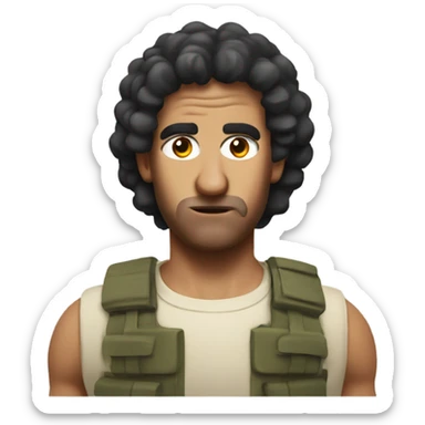 Make the sheep look like Rambo sticker