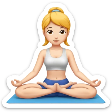 a girl doing yoga sticker