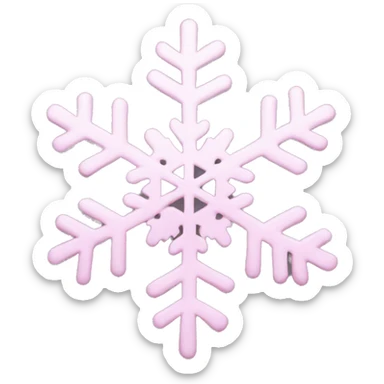 pastel pink snowflake  sticker