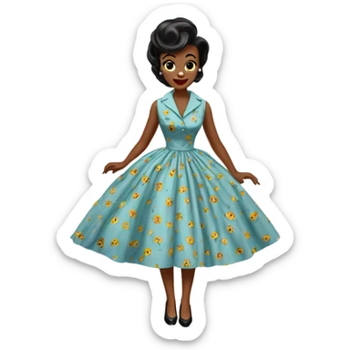 vintage 50's dress sticker