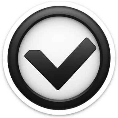 Draw a circle with a blank checkmark ☑️ sticker