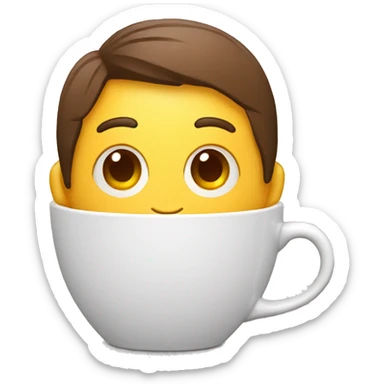 Taza de café sonriendo  sticker