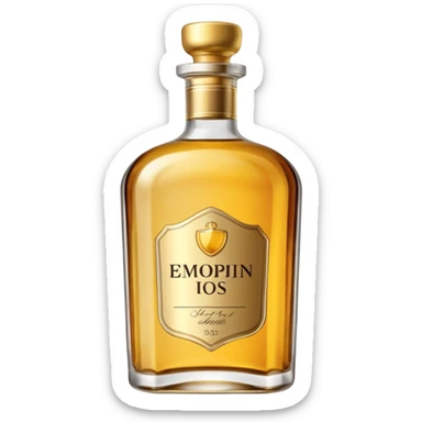 an elegant alcohol bottle sticker