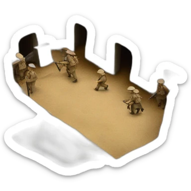 World war 1 trenches sticker