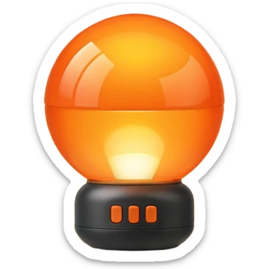 1980s orange lighting lamp sticker