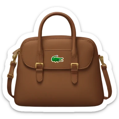 Lacoste brown handbag sticker