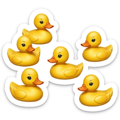 Je veux ces emoji 🤣😃🤑😍🤩😎🥶🥵🤮🥳😭😈🤬🤖🫠 en canard de bain sticker