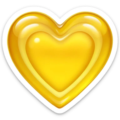 heart shade yellow color sour jelly sticker