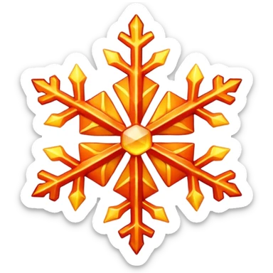 fiery snowflake sticker