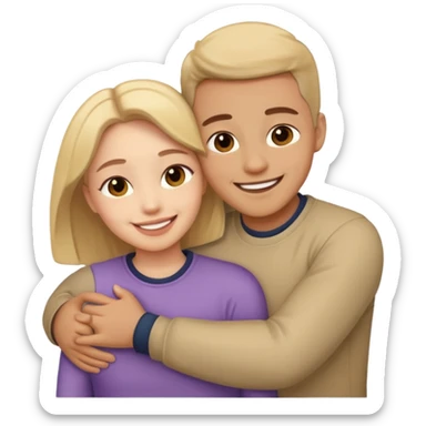 duas pessoas se abraçando  sticker