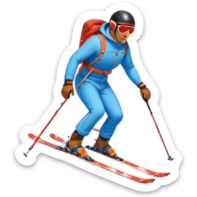Man Skiing Background Matterhorn sticker