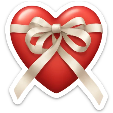 heart with ribbon sticker