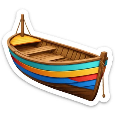 boat in cartoon  sticker