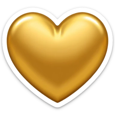 coração dourado sticker
