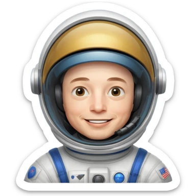 Elon Musk in the space: Loving sticker