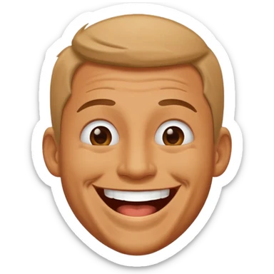 a man laughing  sticker